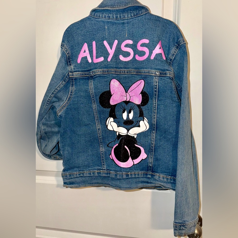 personalized Alyssa’s name jean jacket